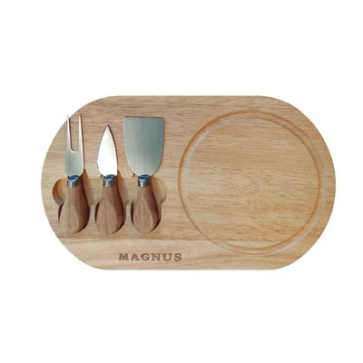 Cheese Board and 3 Piece Utensil Set